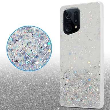 Oppo FIND X5 Silikondeksel Glitter (Gjennomsiktig)