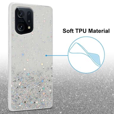Oppo FIND X5 Silikondeksel Glitter (Gjennomsiktig)
