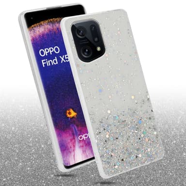 Oppo FIND X5 Silikondeksel Glitter (Gjennomsiktig)