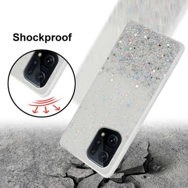 Oppo FIND X5 Silikondeksel Glitter (Gjennomsiktig)