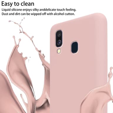 Deksel Samsung Galaxy A40 med Halskjede (rosa)