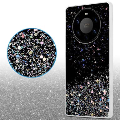 Huawei MATE 40 PRO Silikondeksel Glitter (Svart)
