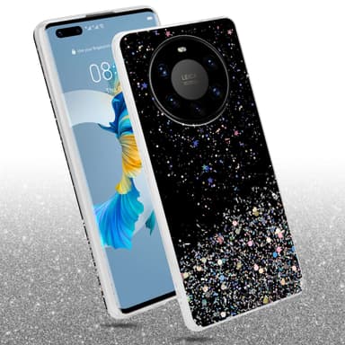 Huawei MATE 40 PRO Silikondeksel Glitter (Svart)