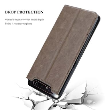 Samsung Galaxy A80 / A90 4G lommebokdeksel case (brun)