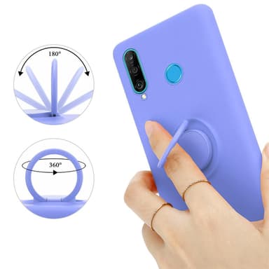 Deksel Huawei P30 LITE Ring Case (lilla)