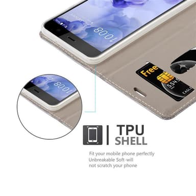 HTC U PLAY lommebokdeksel etui (grå)