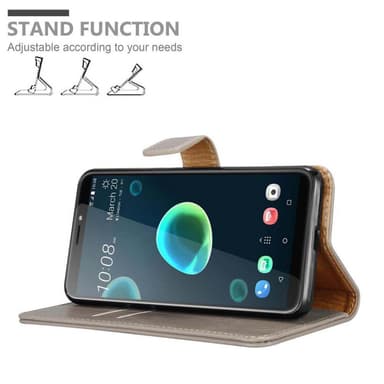 HTC Desire 12 PLUS lommebokdeksel etui (brun)