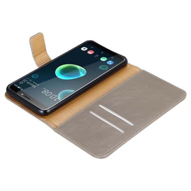 HTC Desire 12 PLUS lommebokdeksel etui (brun)