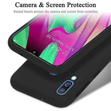 Samsung Galaxy A40 silikondeksel case (svart)