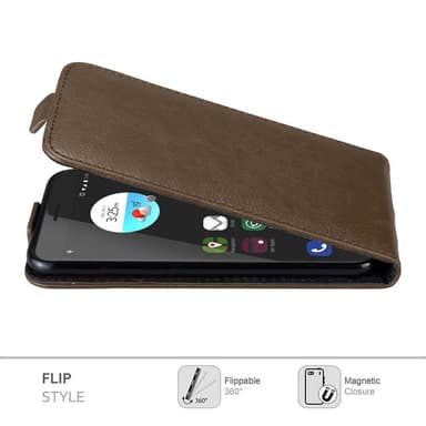 ZTE Blade V7 deksel flip cover (brun)