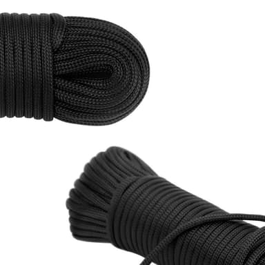 31 m Nylontau 31 m hagegarn rivebestandig (svart)