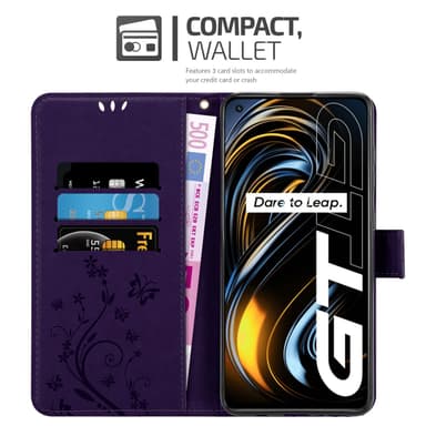 Realme GT / GT Neo 2T / Q3 PRO lommebokdeksel Blomster