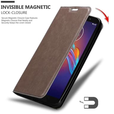 Motorola MOTO E6 PLAY lommebokdeksel case (brun)