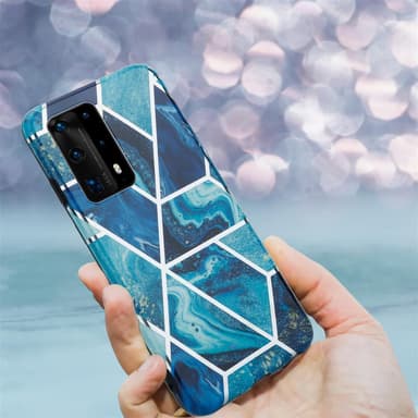 Huawei P40 lommebokdeksel etui (blå)