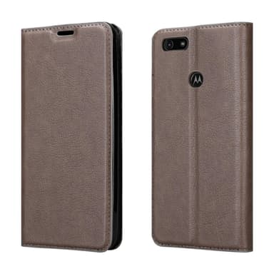 Motorola MOTO E6 PLAY lommebokdeksel case (brun)