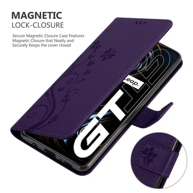 Realme GT / GT Neo 2T / Q3 PRO lommebokdeksel Blomster