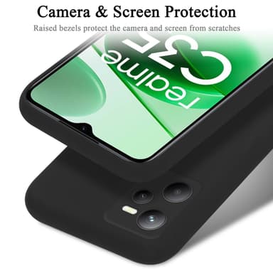 Realme C35 / Narzo 50A PRIME silikondeksel case (svart)