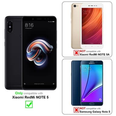 Xiaomi RedMi NOTE 5 Deksel Etui Case (rød)
