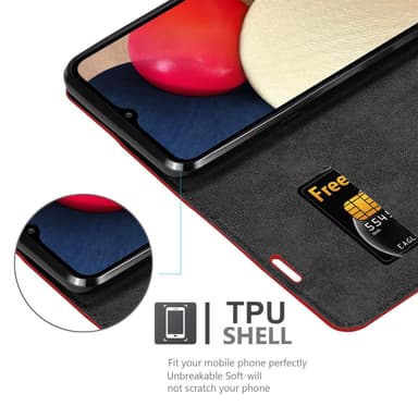 Samsung Galaxy A02s lommebokdeksel case (rød)
