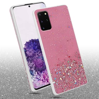Samsung Galaxy S20 PLUS Silikondeksel Glitter (rosa)