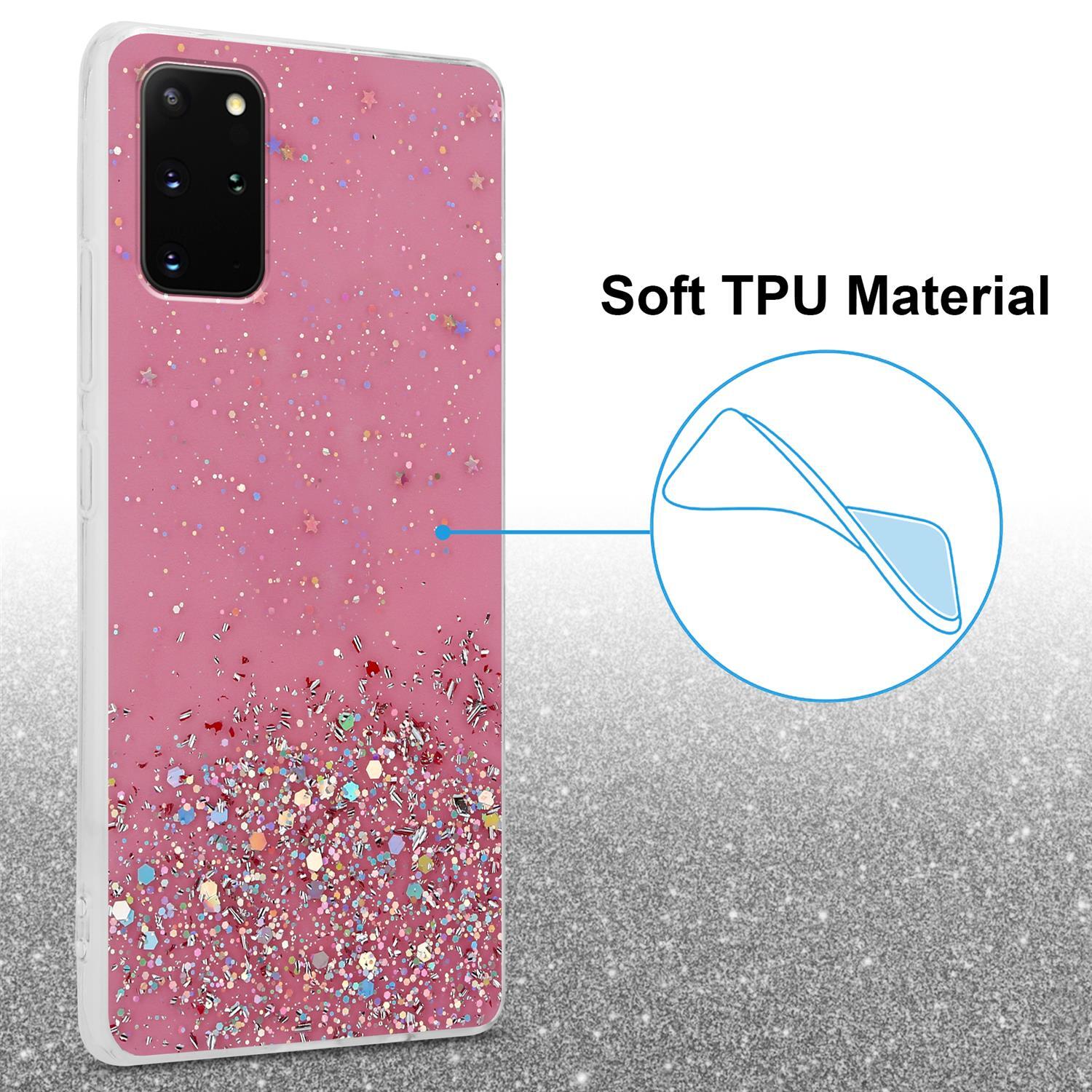 Samsung Galaxy S20 PLUS Silikondeksel Glitter (rosa)