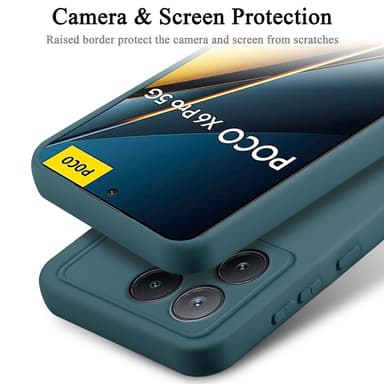 Xiaomi Poco X6 Pro silikondeksel case (Grønn)