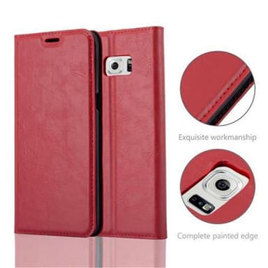 Samsung Galaxy S6 EDGE PLUS lommebokdeksel case (rød)