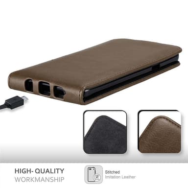 Samsung Galaxy NOTE 5 deksel flip cover (brun)