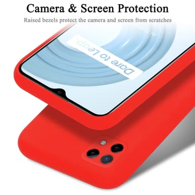 Realme C21 silikondeksel case (rød)