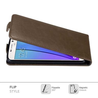 Samsung Galaxy NOTE 5 deksel flip cover (brun)