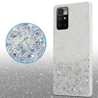 Xiaomi RedMi 10 Silikondeksel Glitter (gjennomsiktig)
