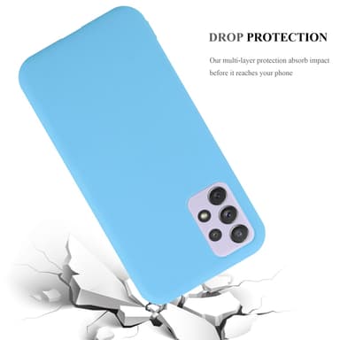 Deksel Samsung Galaxy A73 5G Silikon cover (blå)