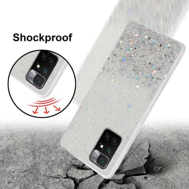 Xiaomi RedMi 10 Silikondeksel Glitter (gjennomsiktig)