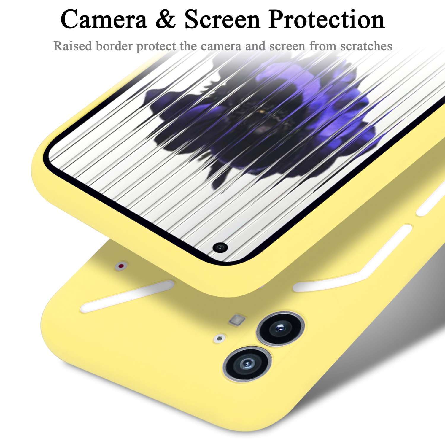 Nothing Phone (1) silikondeksel case (gul)