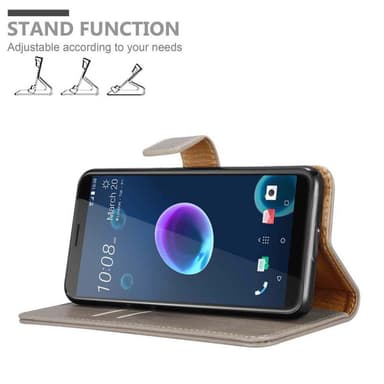 HTC Desire 12 lommebokdeksel etui (brun)