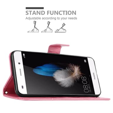 Huawei P8 LITE 2015 lommebokdeksel Blomster (rosa)