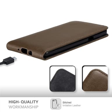 Samsung Galaxy A8 2015 deksel flip cover (brun)