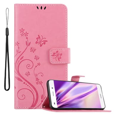 Huawei P8 LITE 2015 lommebokdeksel Blomster (rosa)