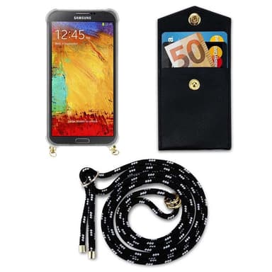 Samsung Galaxy NOTE 3 Deksel med Halskjede (svart)