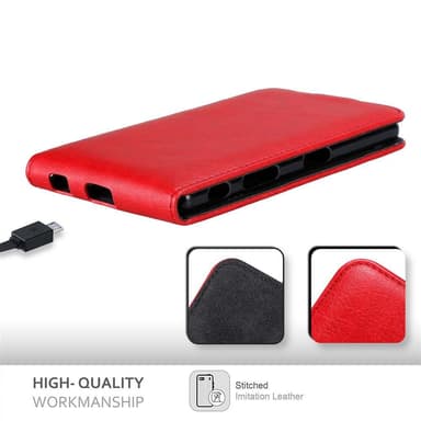 Sony Xperia Z5 deksel flip cover (rød)