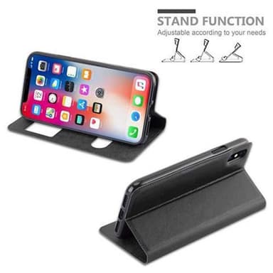 iPhone X / XS lommebokdeksel cover (svart)