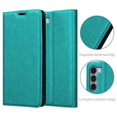 Motorola MOTO G200 5G lommebokdeksel case (turkis)