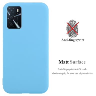 Deksel Oppo A16s / A54s Silikon cover (blå)
