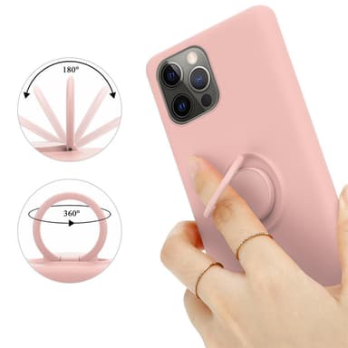 Deksel iPhone 13 Ring Case (rosa)