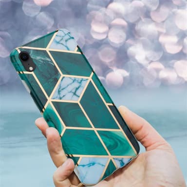 iPhone XR lommebokdeksel etui (grønn)