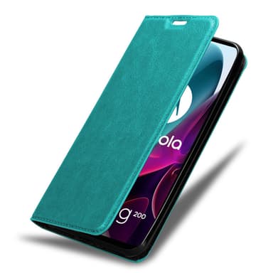 Motorola MOTO G200 5G lommebokdeksel case (turkis)