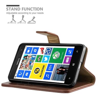 Nokia Lumia 625 lommebokdeksel etui (brun)