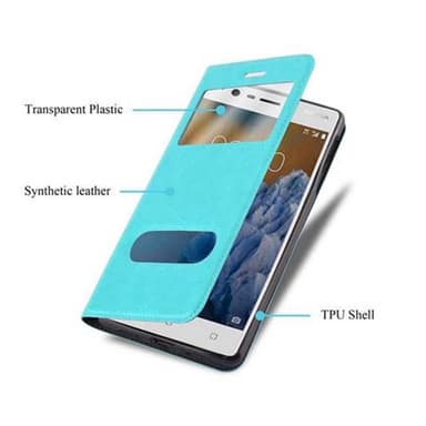 Nokia 3 2017 lommebokdeksel cover (turkis)