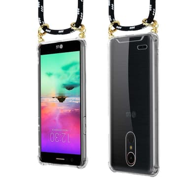 LG K10 2017 Deksel med Halskjede (svart)