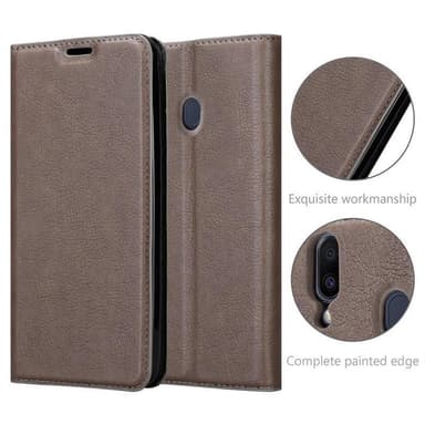 Samsung Galaxy M20 lommebokdeksel case (brun)